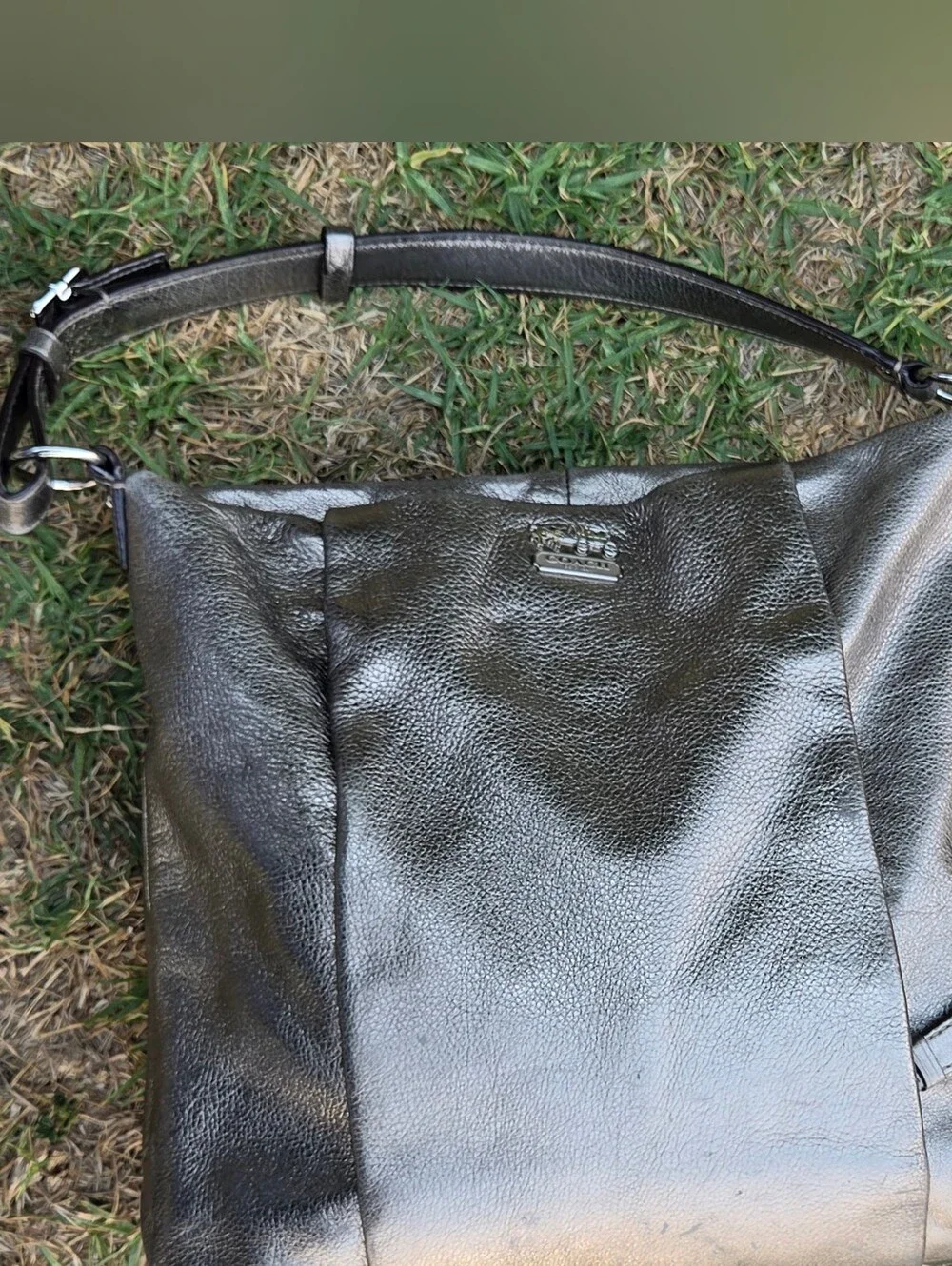 Coach Medium Shoulder Bag Madison Metallic Gold Leather Isabelle #G1273-21245